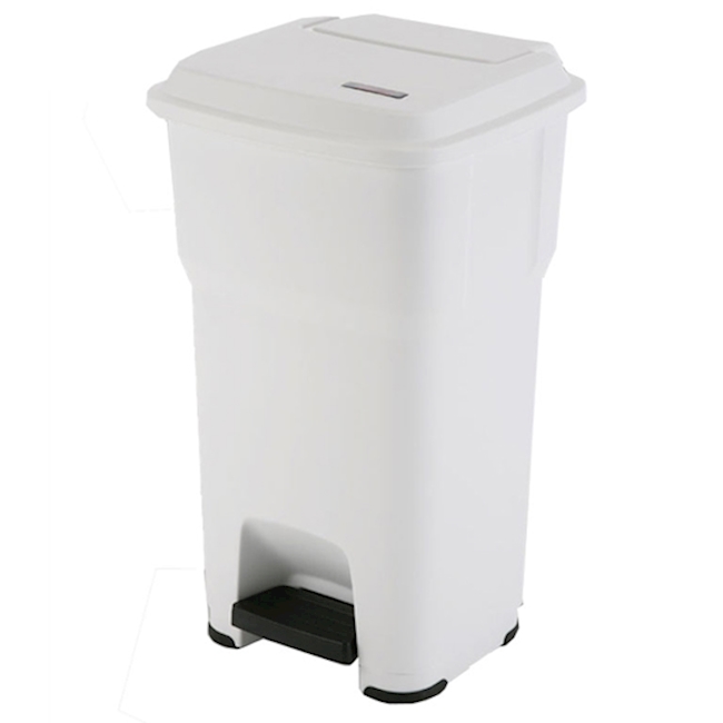 Pedal bucket HERA 35 lt white